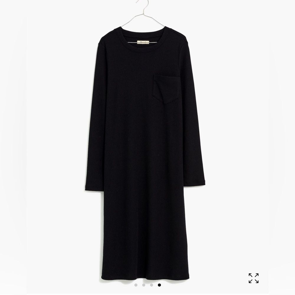 NWT Madewell Crew Neck Pocket MIDI Dress - Picture 8 of 9